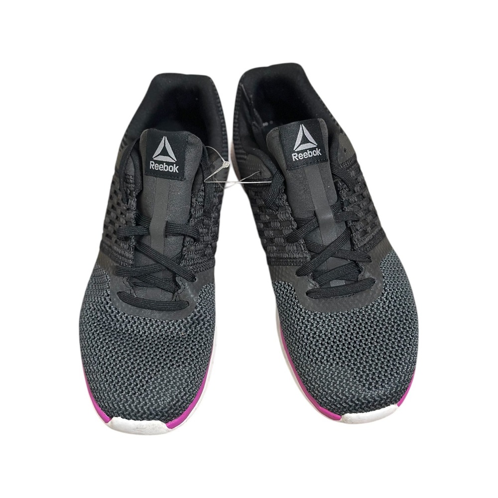 Reebok MemoryTech LT Black Grey Purple Running Shoes Women's Sneaker Size 8 NWOT